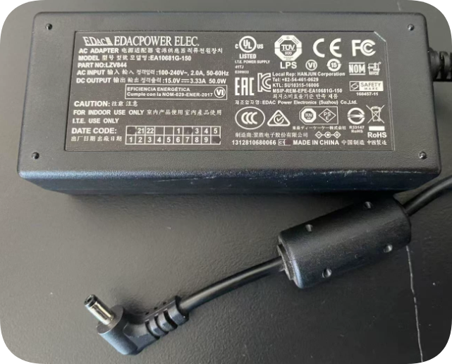 *Brand NEW*EDAC Power Adapter EA10681G-150 15V 3.33A 50W Small Round Connector 4.0x1.7mm Power Supply